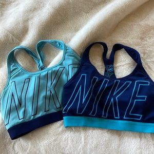 2 blue Nike Sports Bras